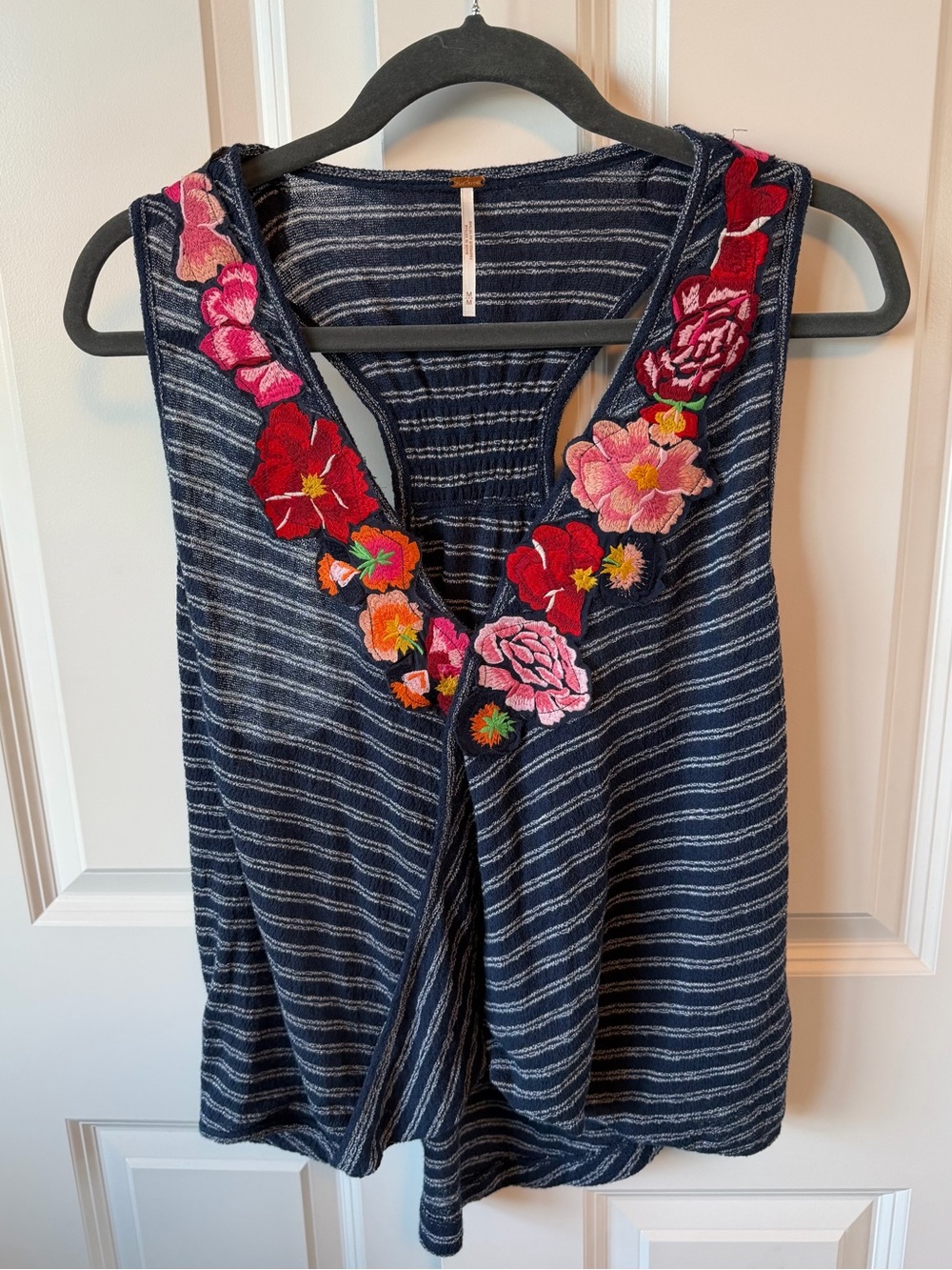 Free People x Anthropologie Frida Embroidered Floral Wrap Tank M